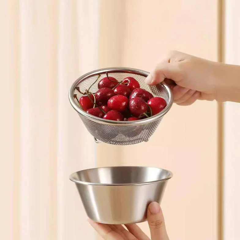 2-in-1 Stainless Steel Strainer Set - Image 5