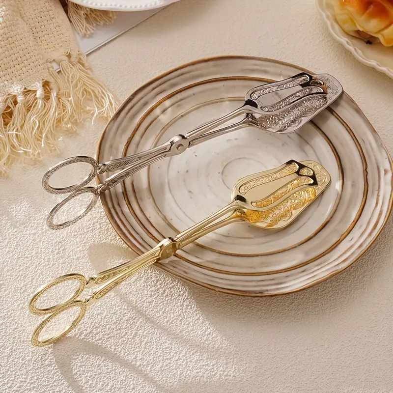 Aria Engraved Scissor Tongs - Image 3
