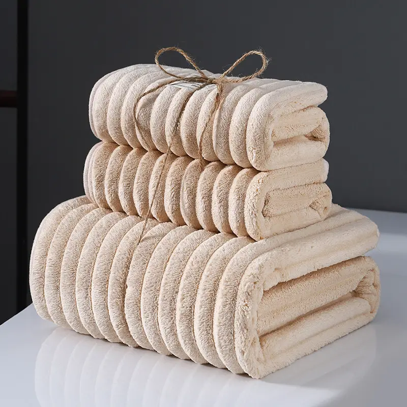 Chenille Ribbed Towel 3-Piece Set - Image 5