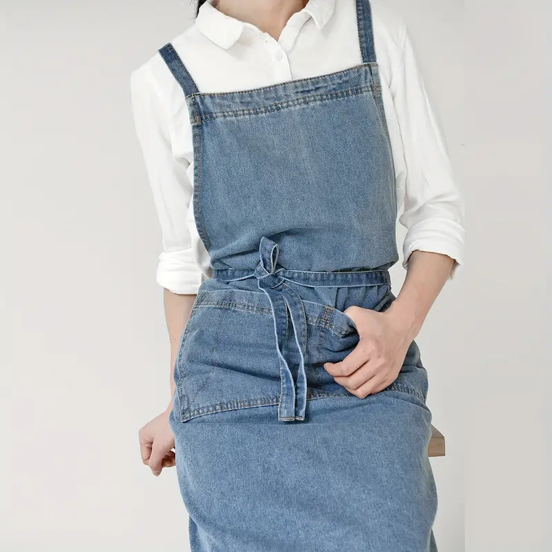 Crane Blue Denim Apron - Image 6
