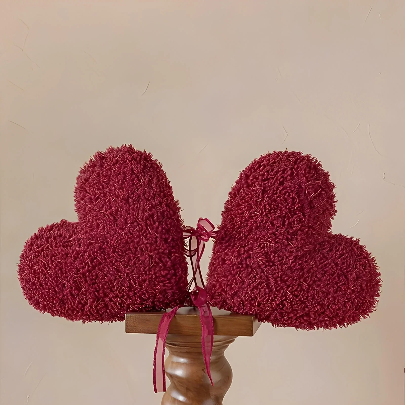 Crimson Heart Love Pillows - Image 3