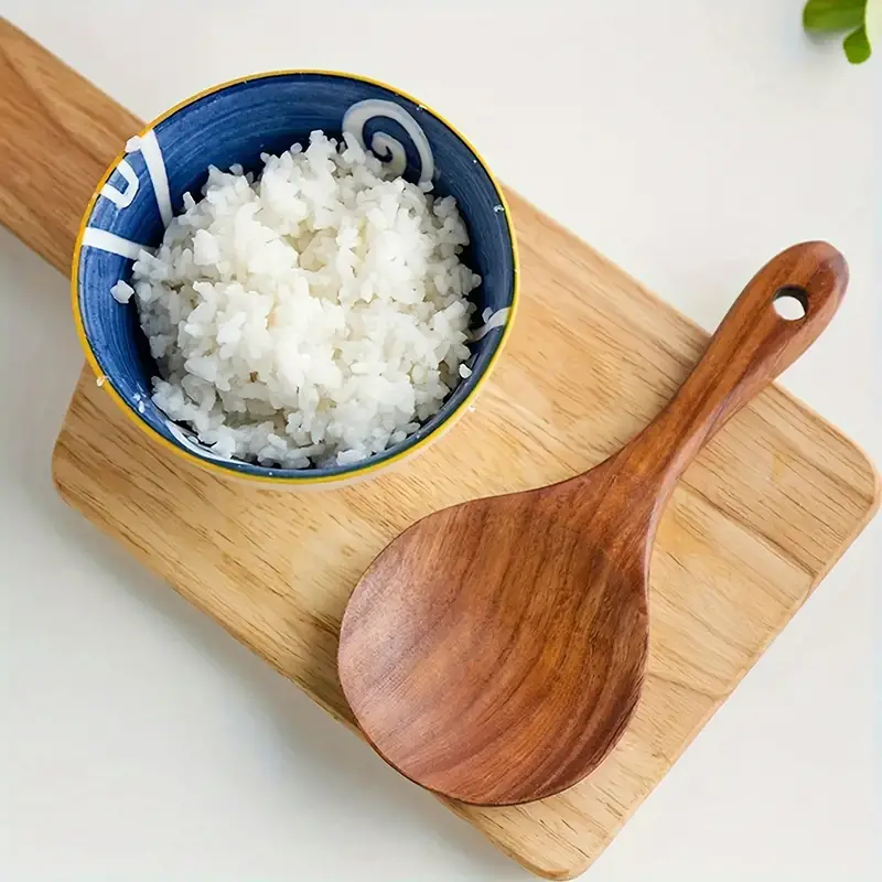 Elmwood Teak Spoon, Set of 2 - Image 5