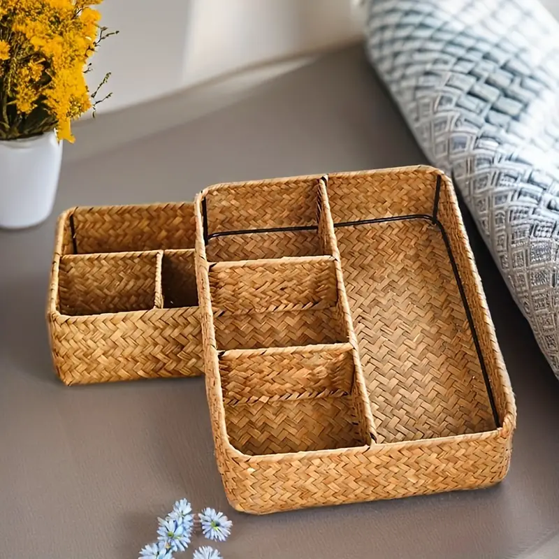 Emly Rattan Organizer Basket - Image 3