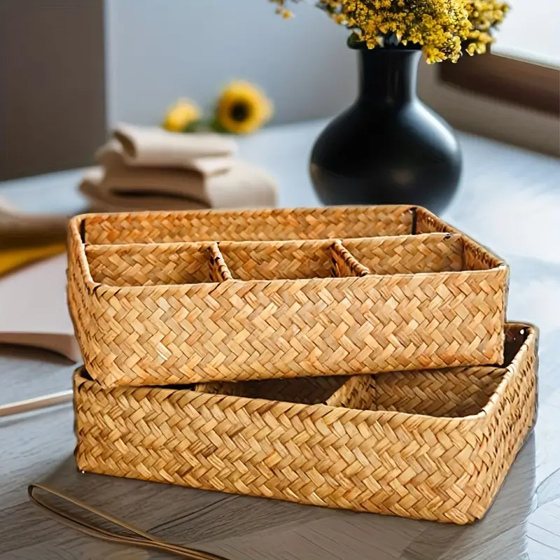 Emly Rattan Organizer Basket - Image 4
