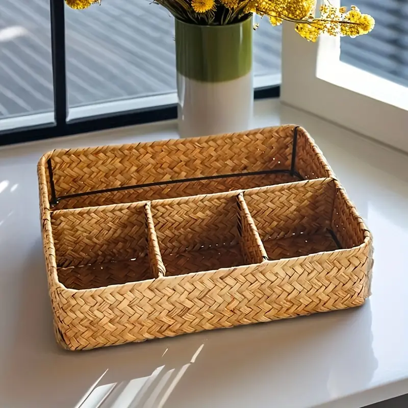 Emly Rattan Organizer Basket - Image 5