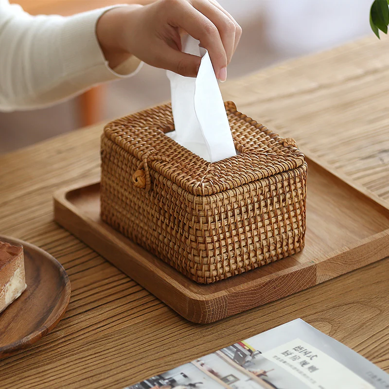 Emly Rattan Tissue Box - Image 4