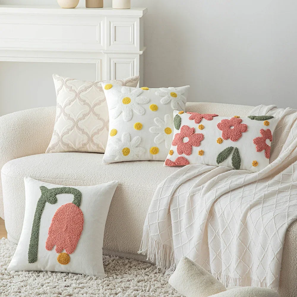 Flora Embroidered Pillow Case - Image 4