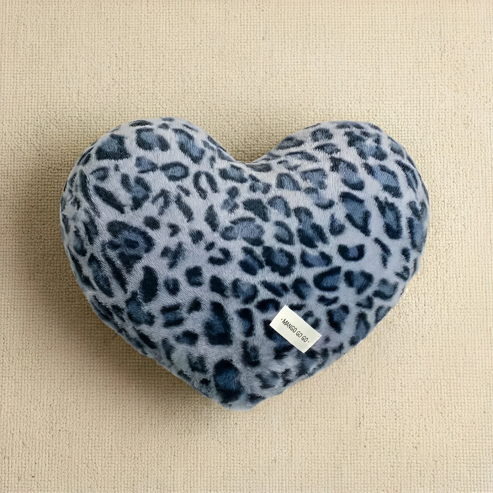 Leopard Plush Heart Pillow - Image 2
