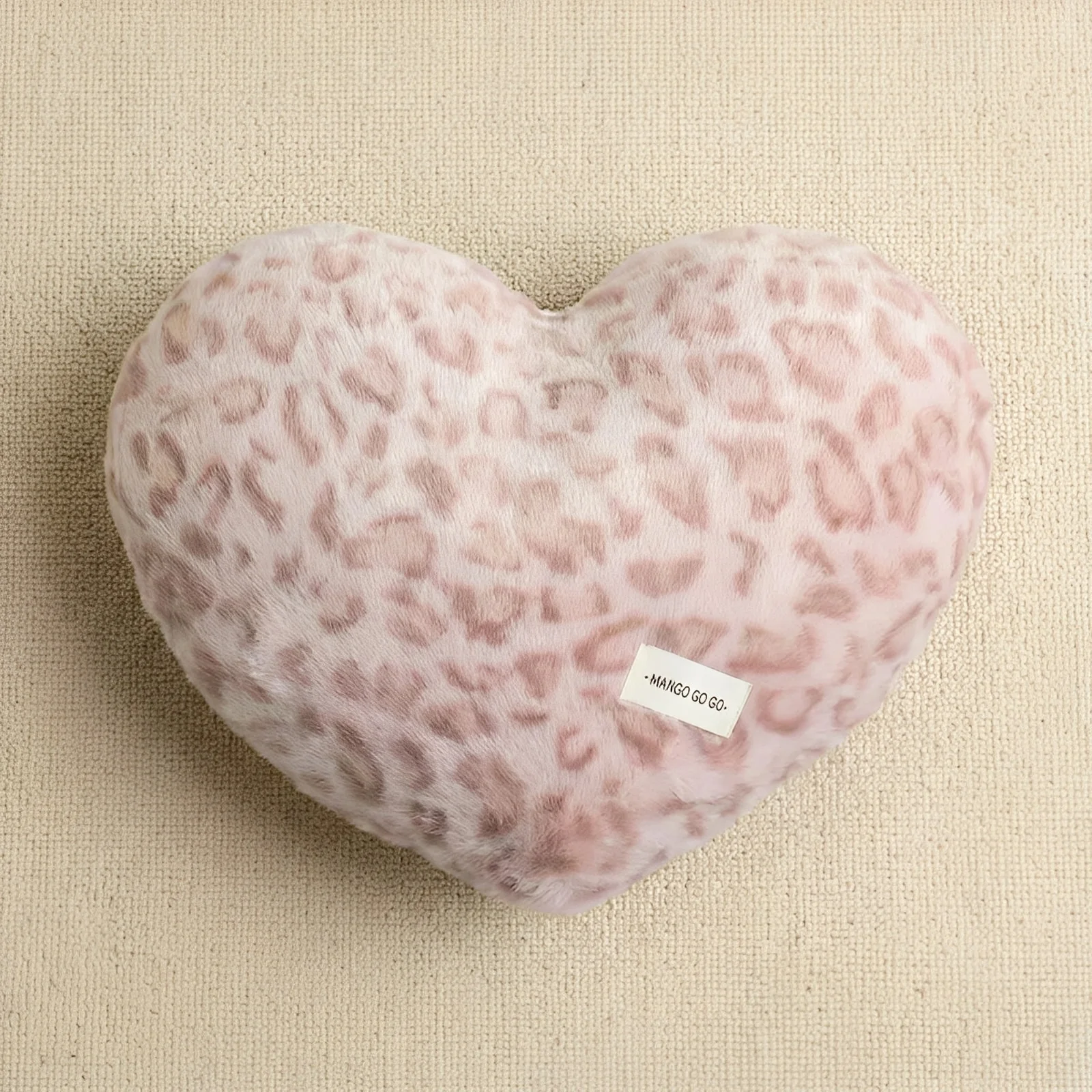 Leopard Plush Heart Pillow - Image 4