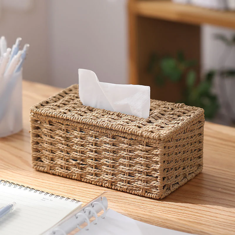 Lina Rattan Tissue Box - Image 2
