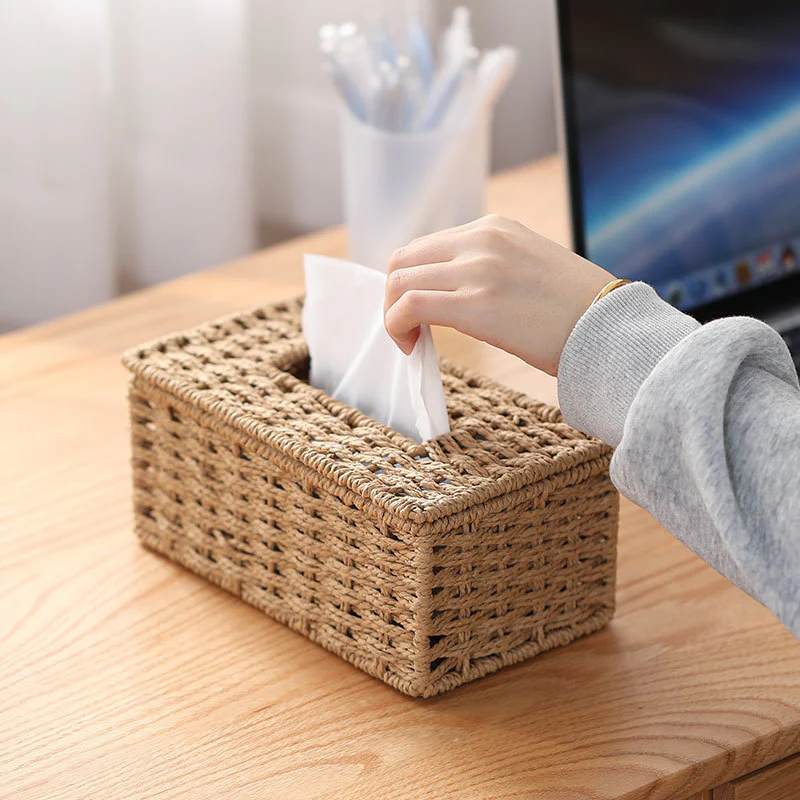 Lina Rattan Tissue Box - Image 4
