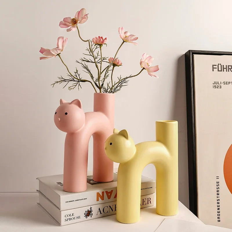 Marbly Cat Porcelain Vase - Image 4