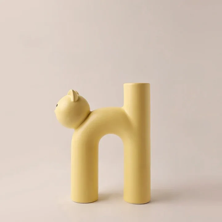Marbly Cat Porcelain Vase - Image 5