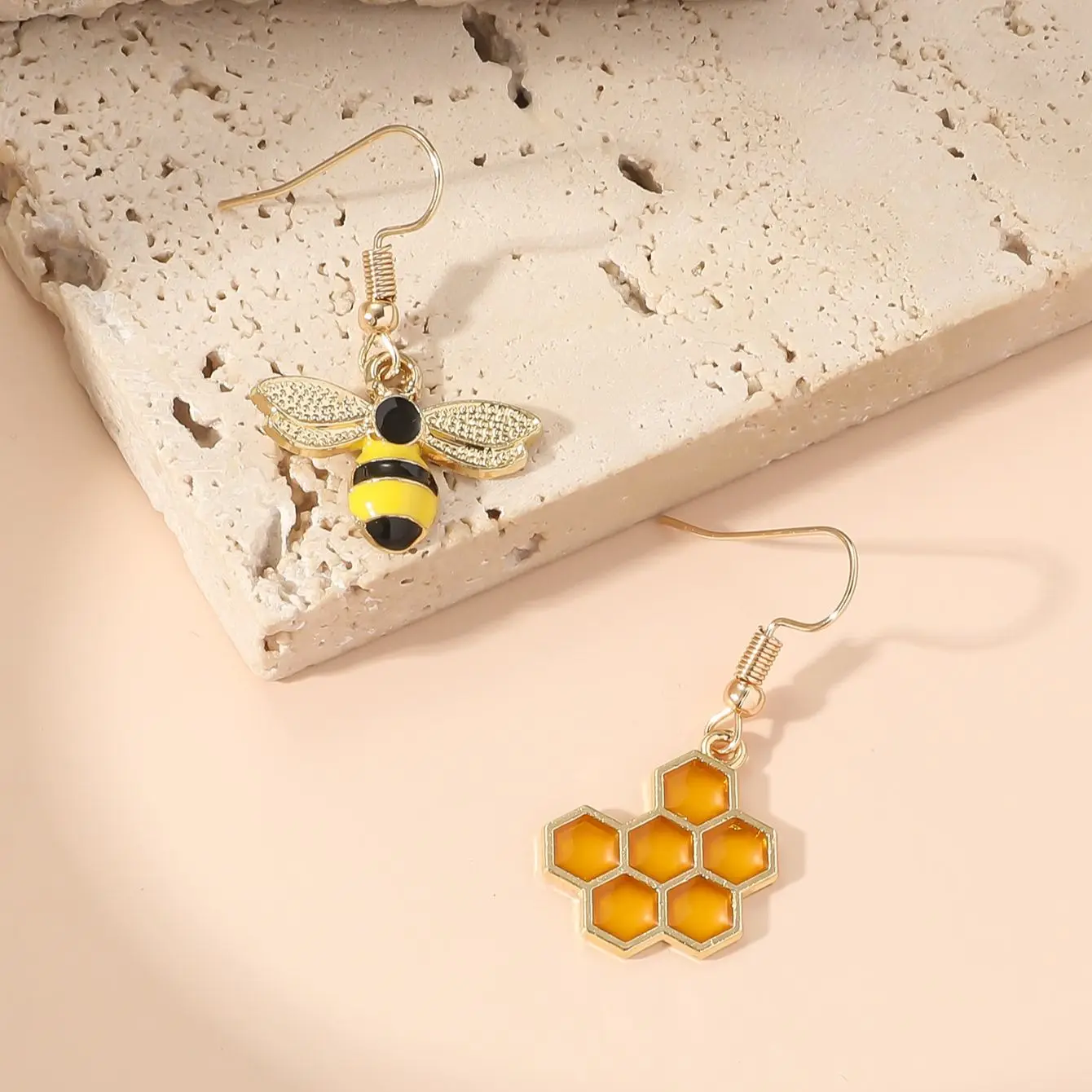 Maya's Honeycomb Earrings - Image 4