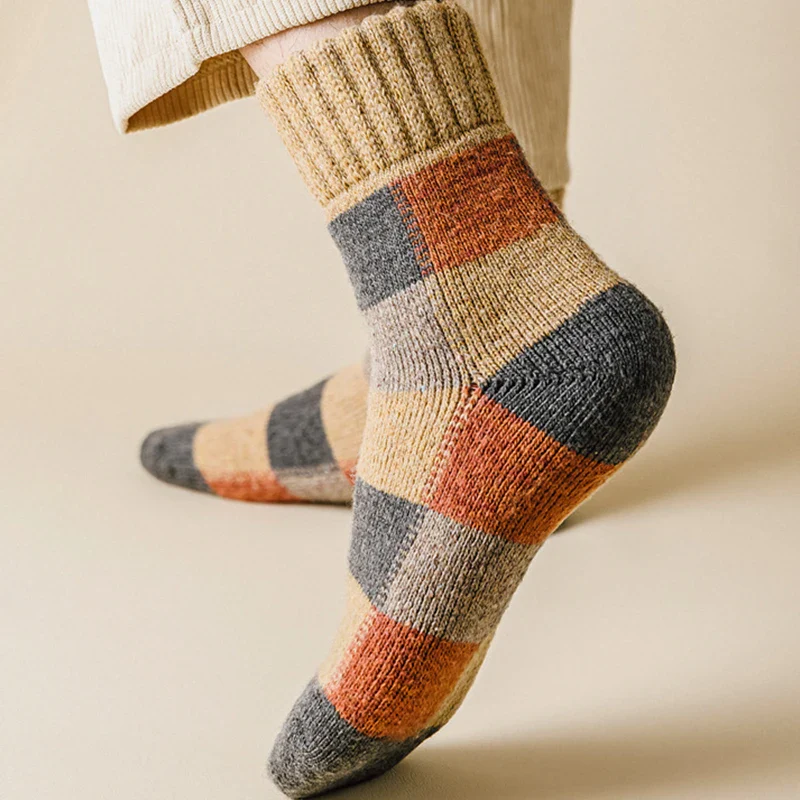 Men's Patchwork Crew Socks - Image 7