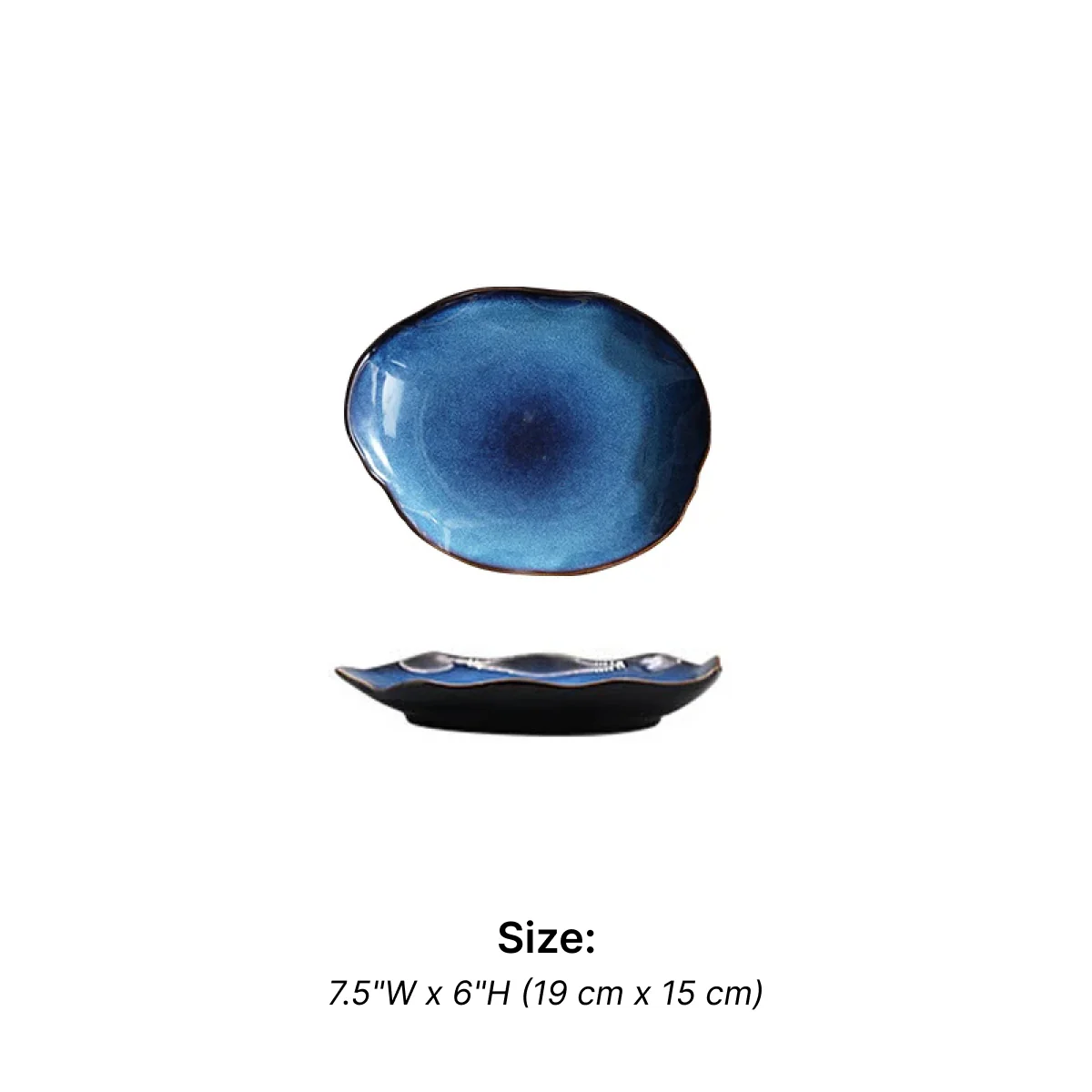 Midnight Ceramic Pool Plates - Image 9