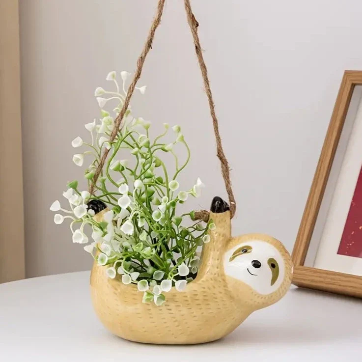 Milo Sloth Hanging Planter - Image 4
