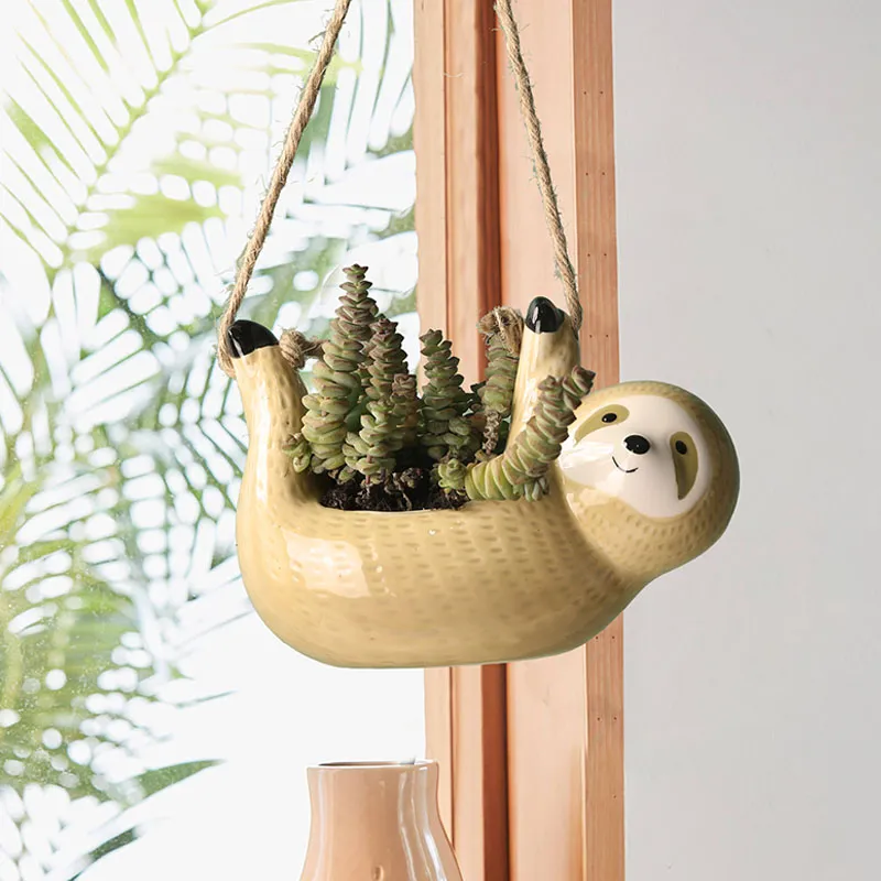 Milo Sloth Hanging Planter - Image 6