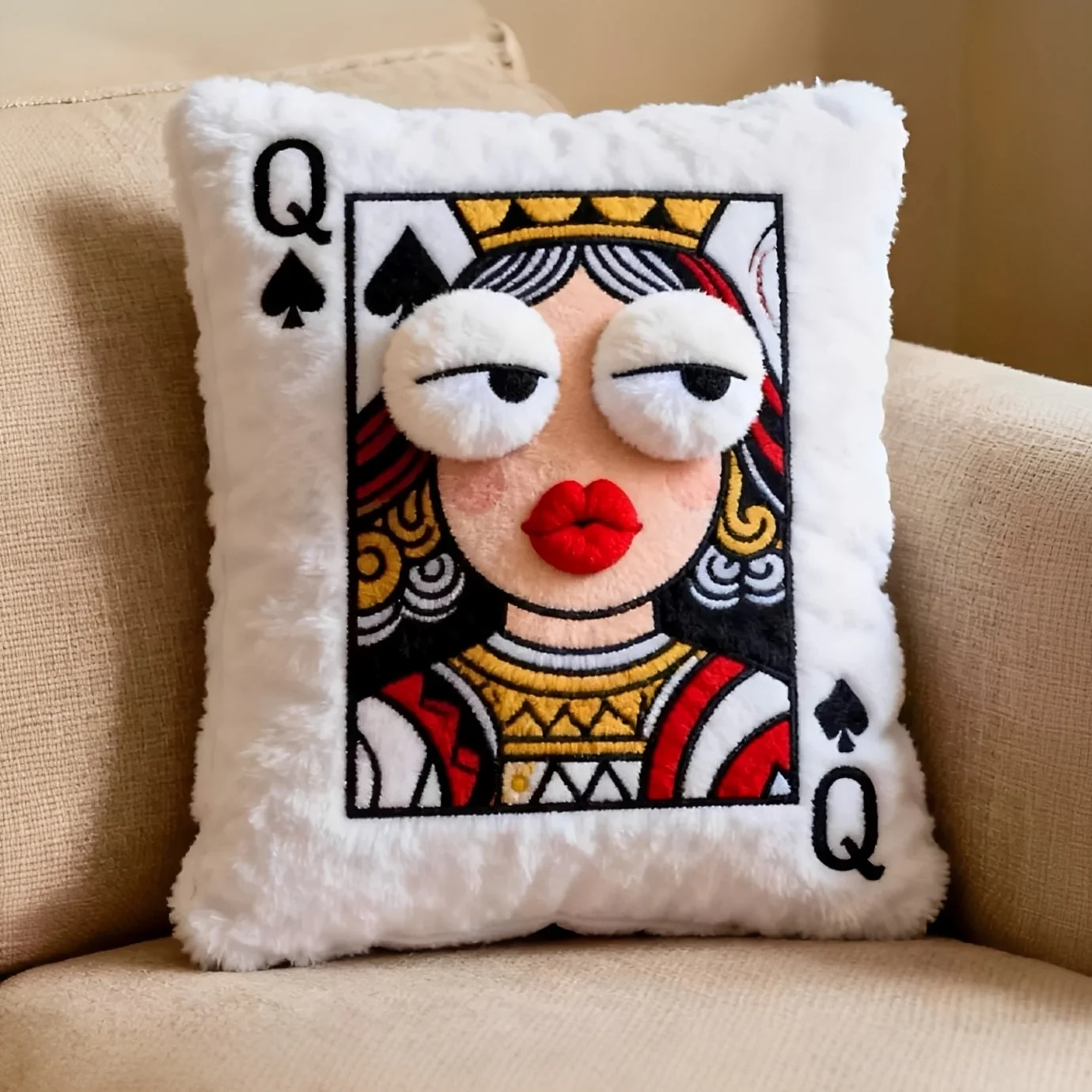 Monroé Plush Spade Pillow - Image 2