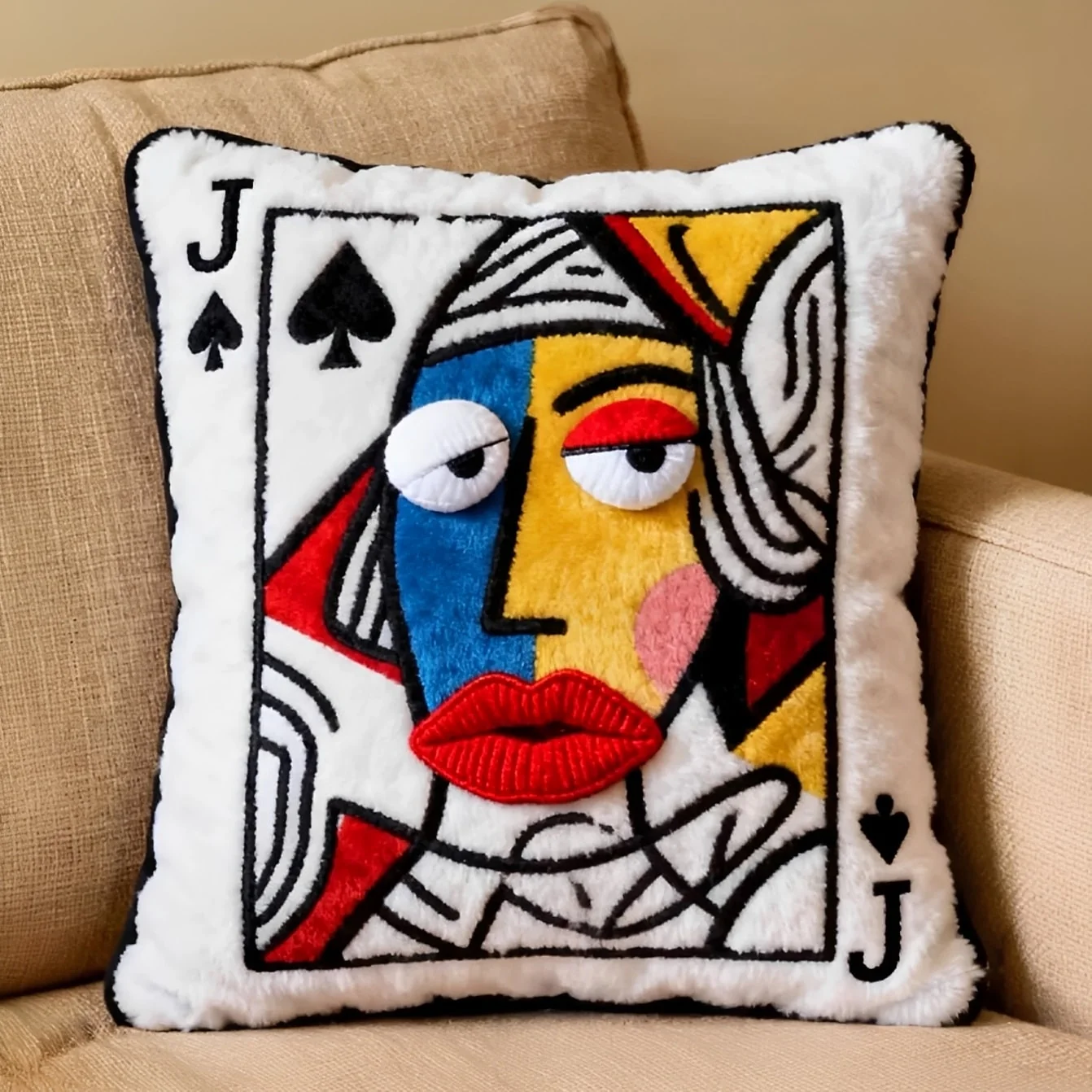 Monroé Plush Spade Pillow - Image 3
