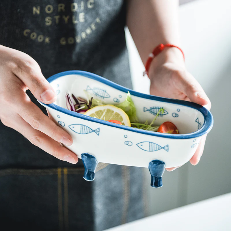 Onda Ceramic Bathtub Bowl