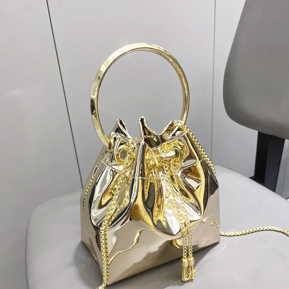 Oura Metallic Bucket Bag - Image 3