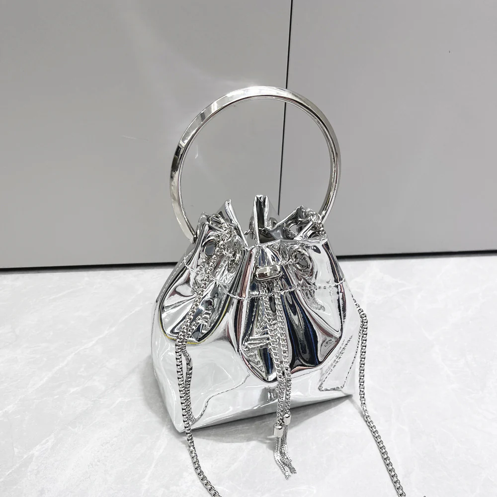 Oura Metallic Bucket Bag - Image 6