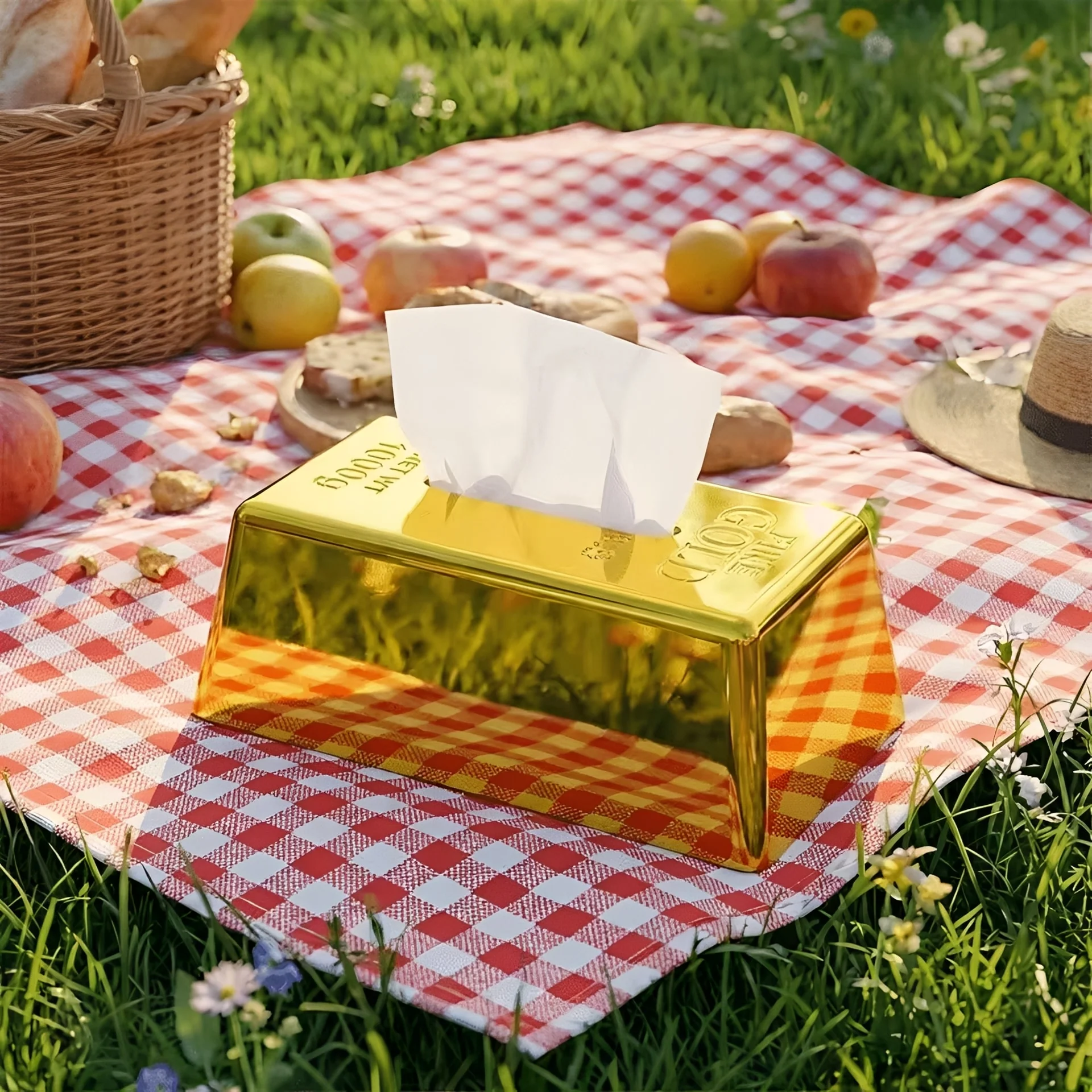Sterling Gold Tissue Box - Image 5