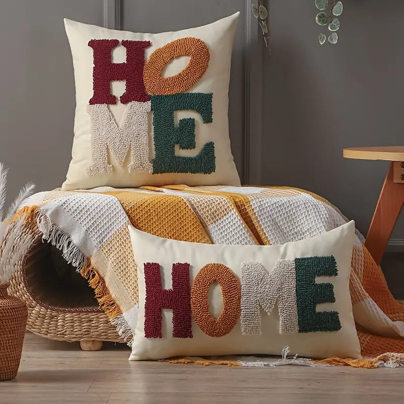 Tufted Colorblock Home Pillows - Image 2
