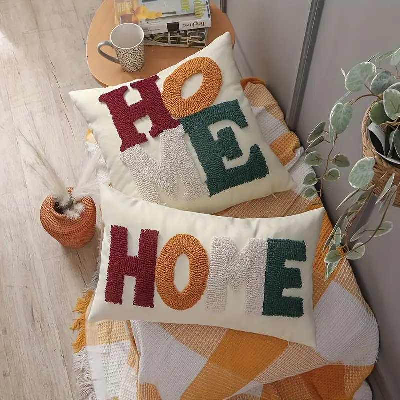 Tufted Colorblock Home Pillows - Image 3