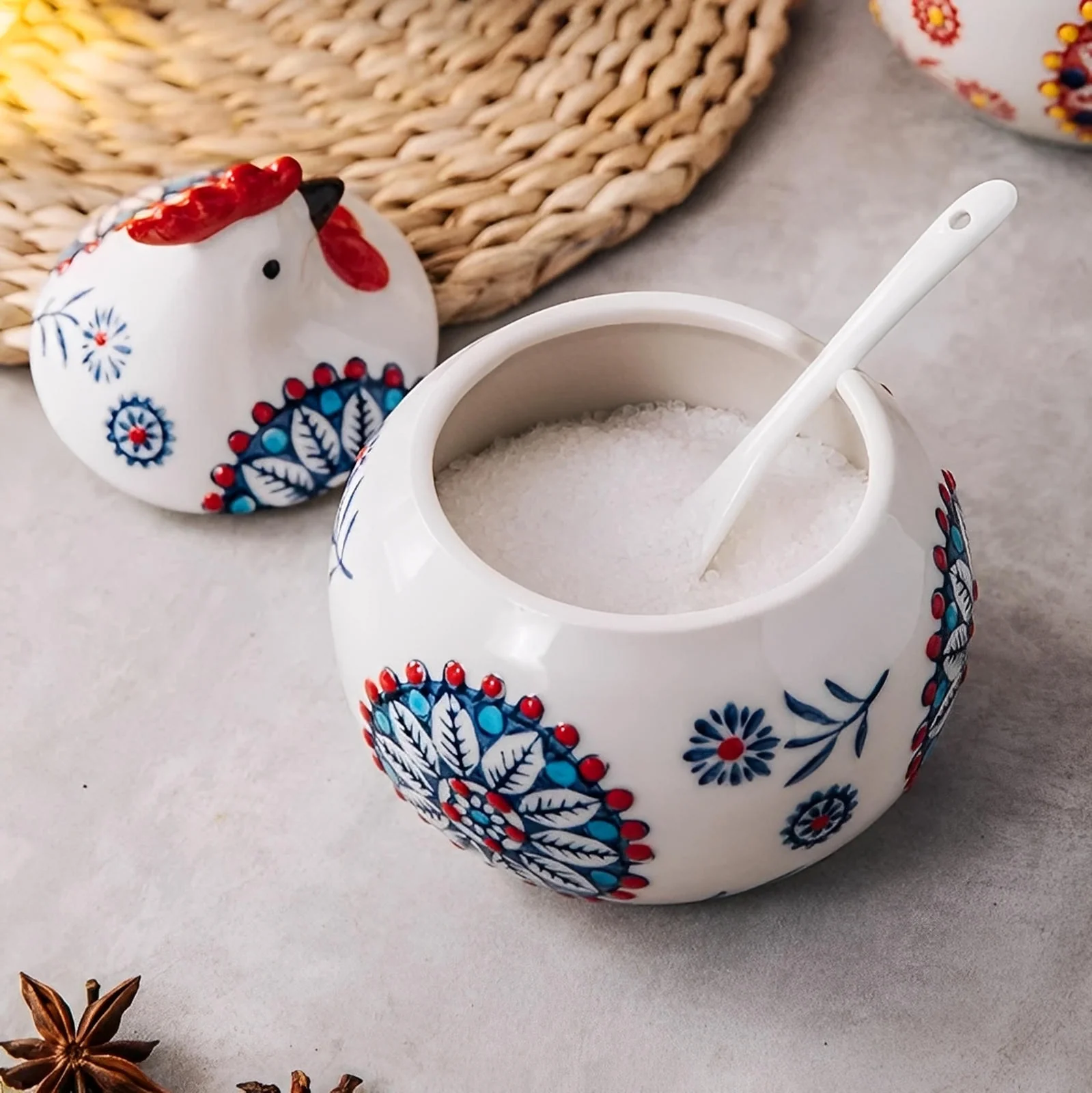 Tuscan Ceramic Rooster Jar - Image 9