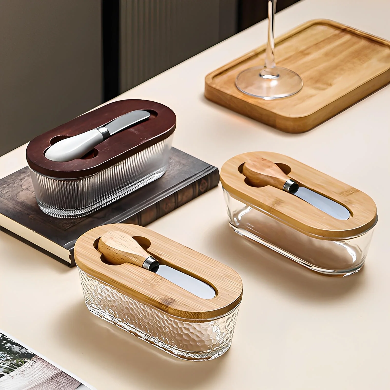 Wells Glass Butter Dish - Image 3
